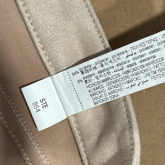 🍁 NWT Zara Faux Suede Neutral Stretch Mini High Waisted Shorts 3142/348/712 XS - Picture 7 of 11